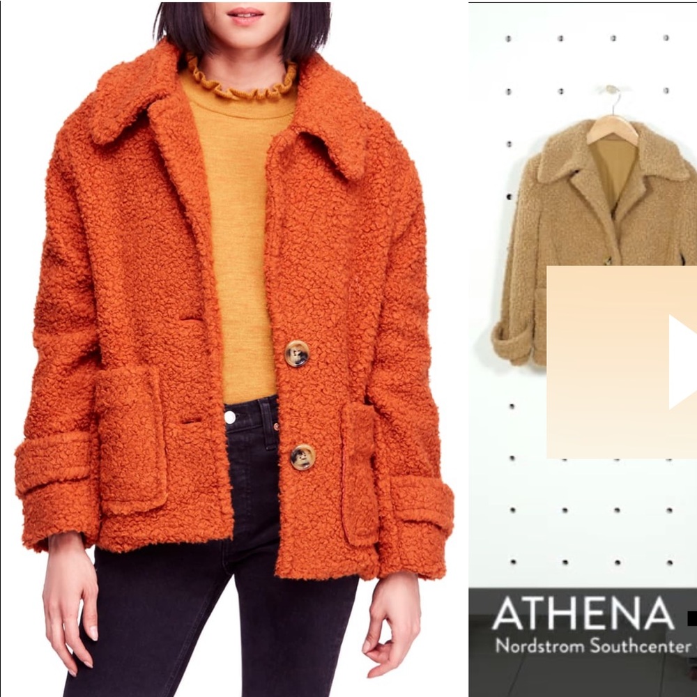 Brand New Free People Teddy Coat